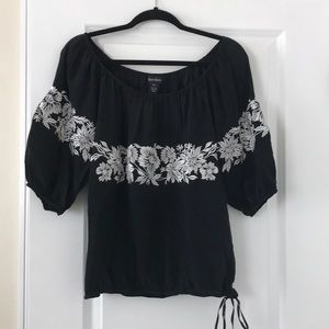 Karen Kane Silk Embroidered Top